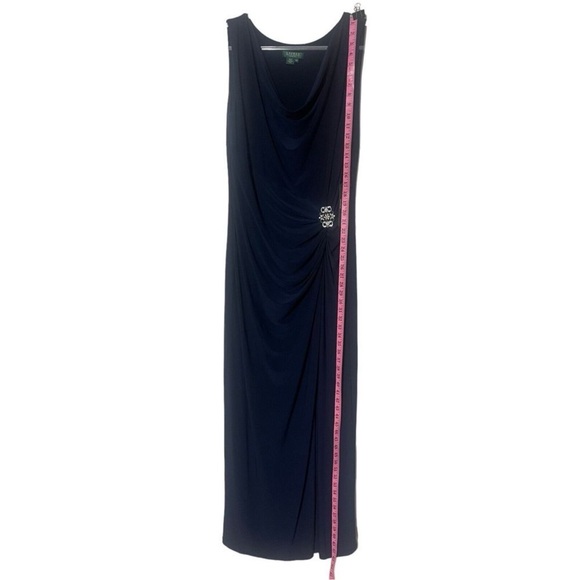 Lauren Ralph Lauren Navy Dress with Sparkly Embellishment Size 16W - Picture 8 of 9